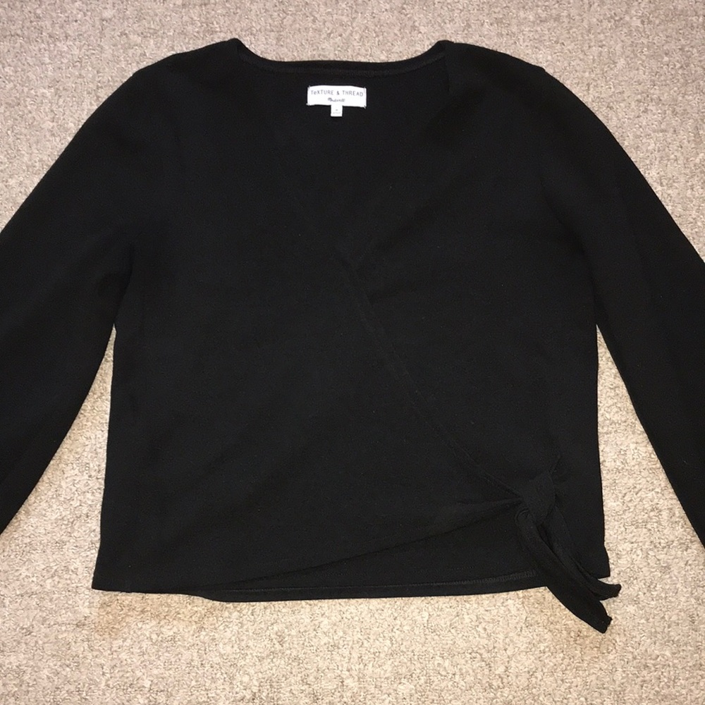 Madewell Black Wrap Blouse